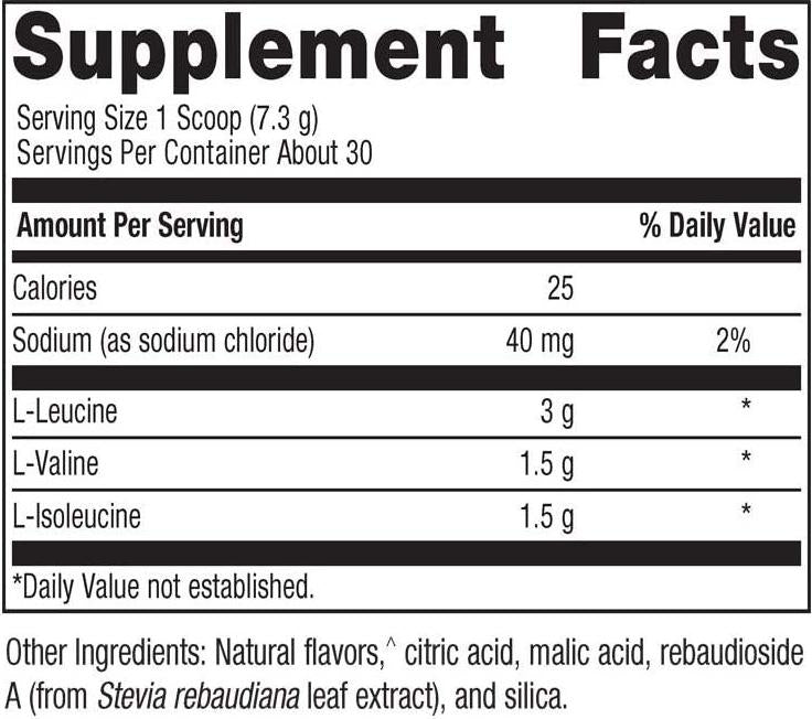 Metagenics BCAAs Powder 7.72 oz (219 g), Orange Mango Flavor, 30 Servings - Non-GMO, Gluten Free, Vegetarian