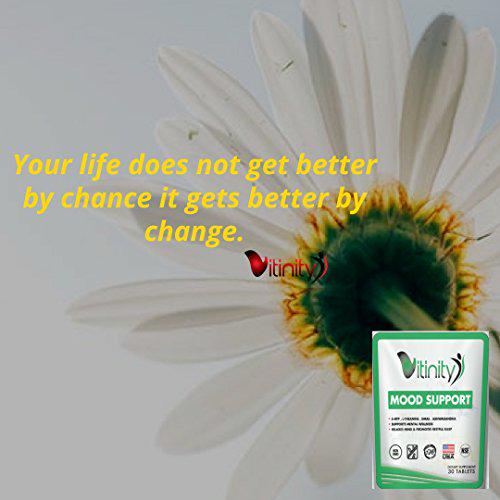 Mood Support - Natural Mood - Relax and Relief with 5-HTP and Chamomile - Improve Your Energy, Overall Wellbeing, and Sleep - Natural Serotonin and Dopamine Kick Starter (45 Tablets)