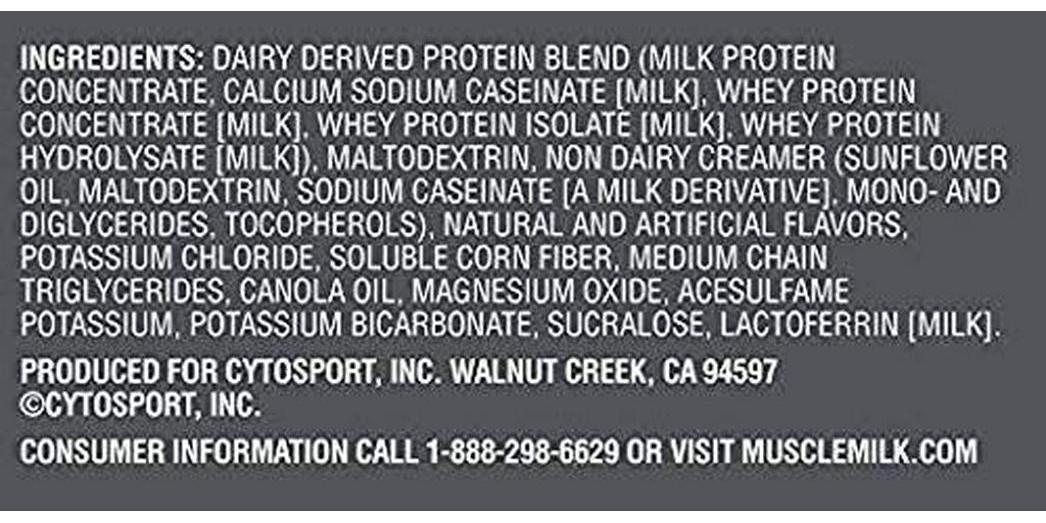 Muscle Milk Powder Pro Series, 50 Grams Protein, Intense Vanilla, 2 Pounds
