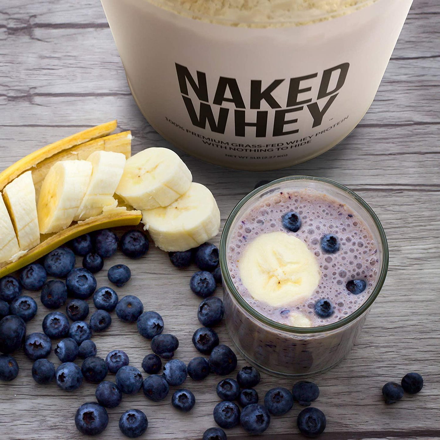 NAKED WHEY 1LB - Only 1 Ingredient, 100% Grass Fed Whey Protein Powder From Idaho and California Farms, Undenatured, No GMOs, No Soy, Gluten Free, Stimulate Muscle Growth, Enhance Recovery - 15 Servings