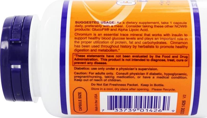 NOW Foods - Tri-Chromium 500 mcg. - 180 Vegetarian Capsules