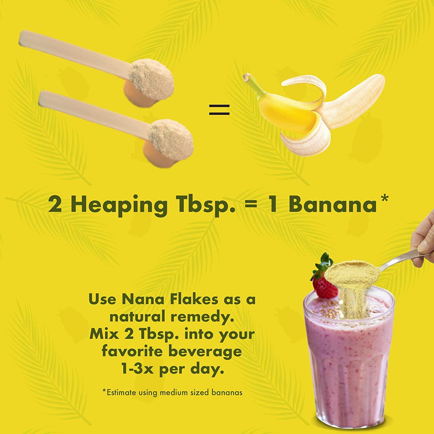 Nana Flakes 100% Pure Banana Flakes Medical Food Powder - Decrease Fat Intake and Natural Remedy for Diarrhea and Heart Burn - Great Source of Protein and Fiber (Two Pound Bag)