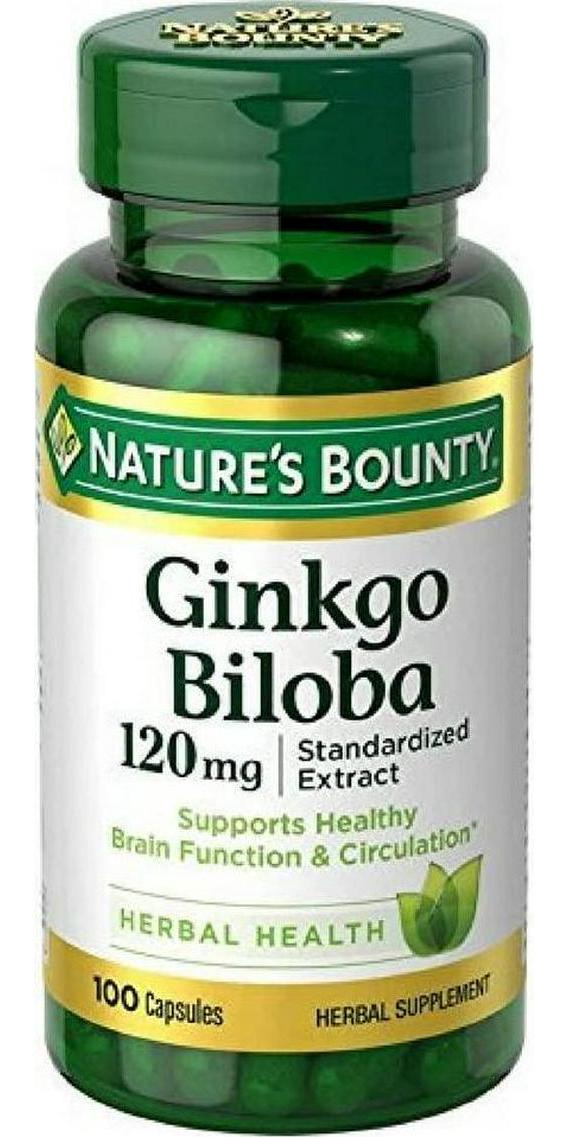 Nature's Bounty Ginkgo Biloba 120 mg 100 ea (Pack of 4)