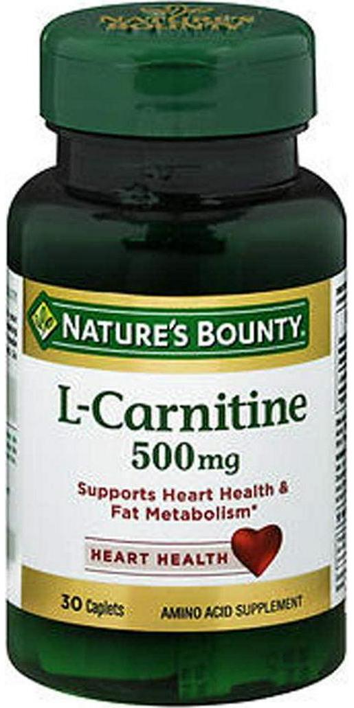 Nature's Bounty L-Carnitine 500 mg Caplets - 30 ct, Pack of 3