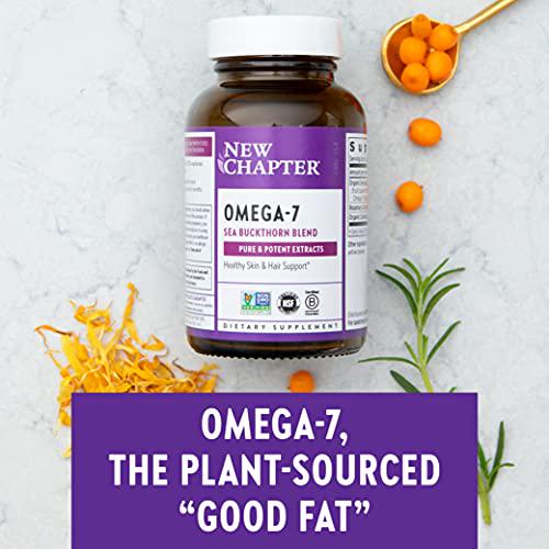 New Chapter New Chapter Supercritical Omega 7 with Sea Buckthorn + Plant Sourced Fatty Acids + Omega 7 + Non-GMO Ingredients - 60 Vegetarian Capsule