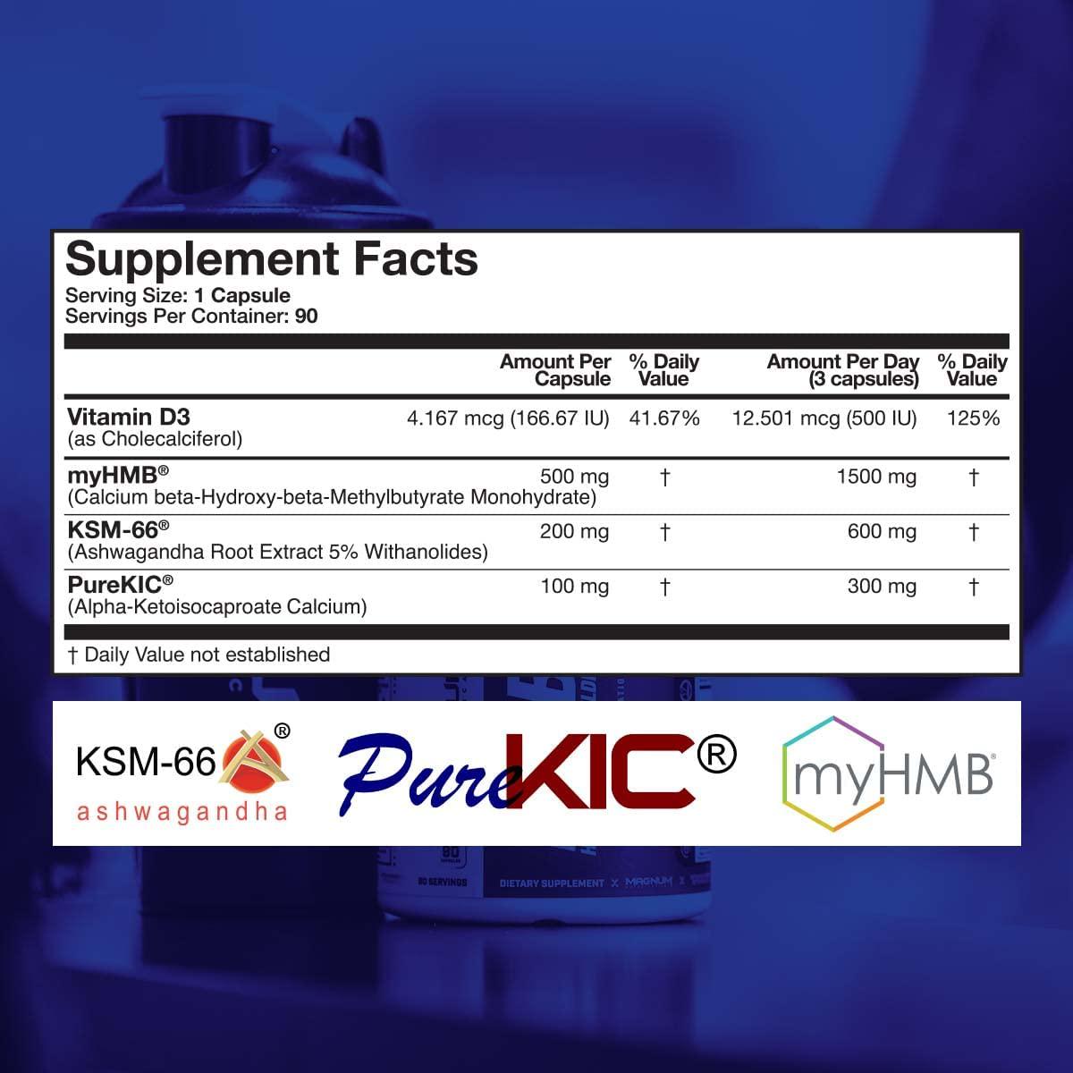 New Magnum Nutraceuticals Quattro Vanilla 2lb Shake Series with Hard Muscle Builder HMB Capsules