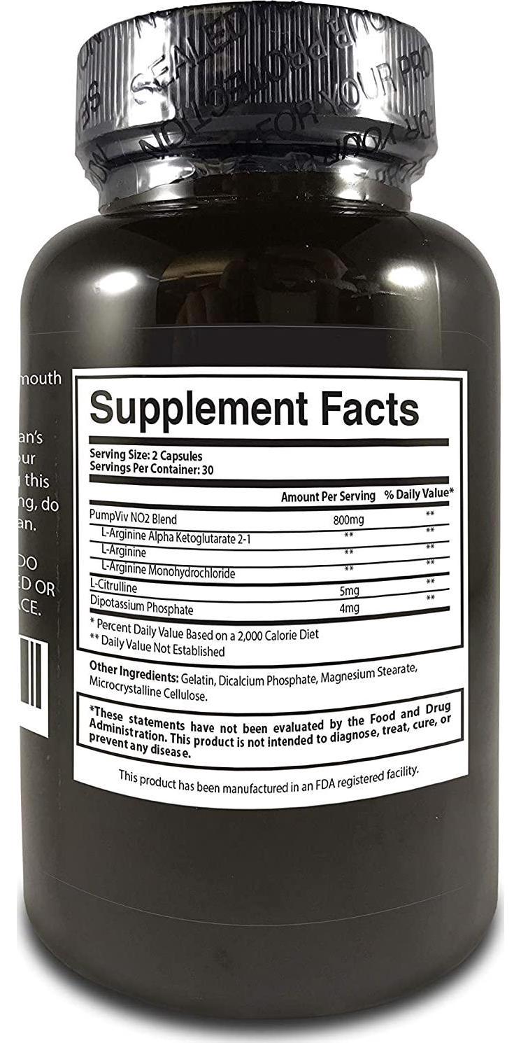 Nitric Oxide Supplement with L-Arginine - Natural N.O. Booster for Energy, Blood Flow, Endurance.