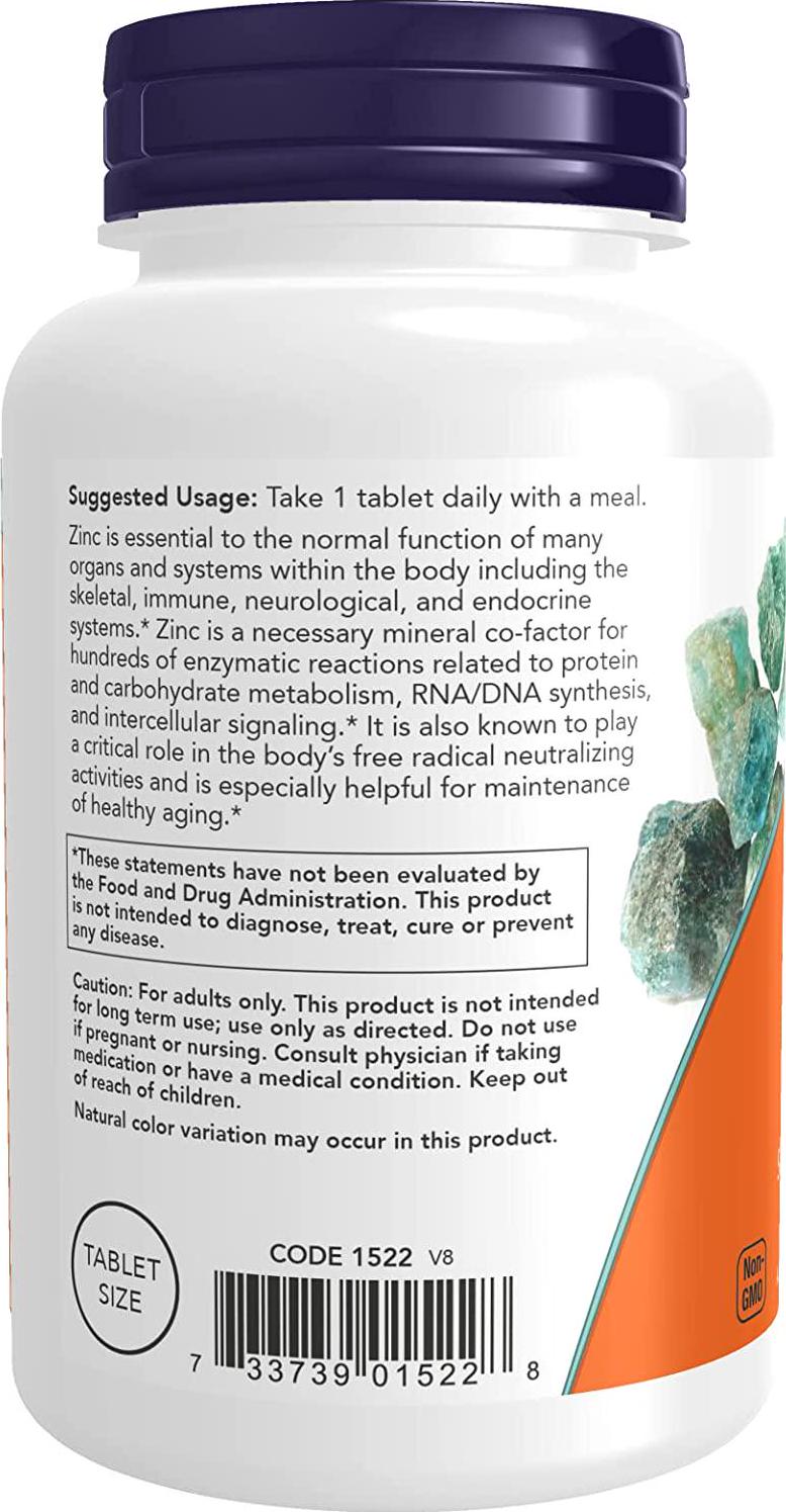 Now Foods - Zinc 50 Mg - 250 Tabs
