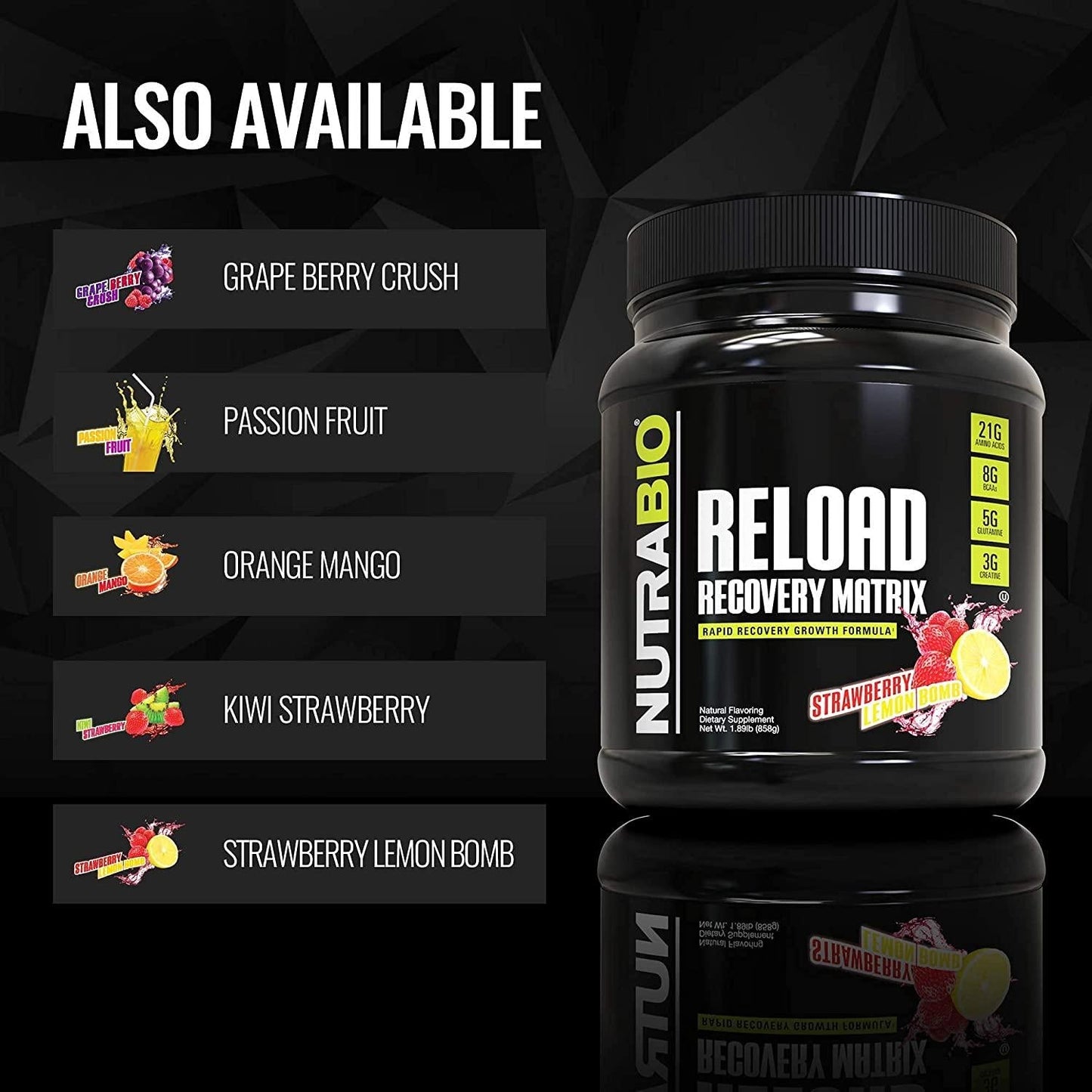 NutraBio Reload - 30 Servings (Passion Fruit)