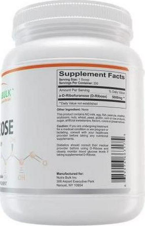NutraBulk D-Ribose Powder - Muscle Builder, Energy and Endurance Supplement. 1,000 Grams