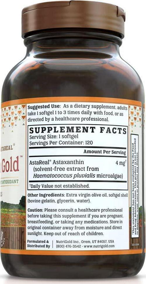 NutriGold Astaxanthin 4mg Softgels