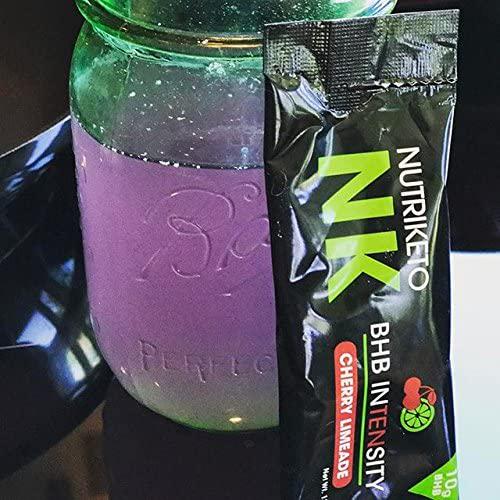 NutriKeto BHB Intensity - Cherry Limeade - 10g BHB per Serving - Ketogenic Diet - Exogenous Ketones - Caffeine Free