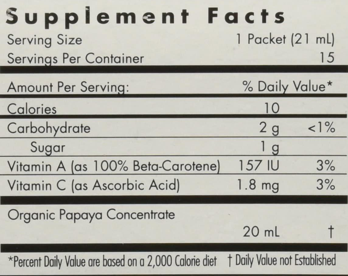 Nutricology - Caricol Papaya Concentrate - 10.6 oz. 15 Individual Servings