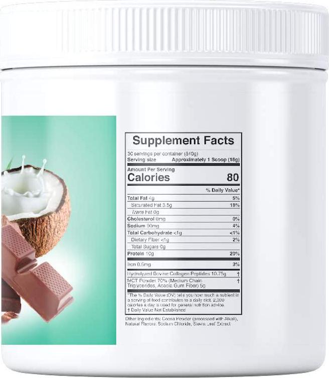 Nutrovix Keto Collagen with Mct Oil Powder Chocolate Flavor for Men