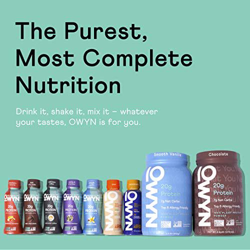 OWYN - 100% Vegan Plant-Based Protein Shakes | Vanilla, 12 Fl Oz (Pack of 4) | Dairy-Free, Gluten-Free, Soy-Free, Tree Nut-Free, Egg-Free, Allergy-Free, Vegetarian