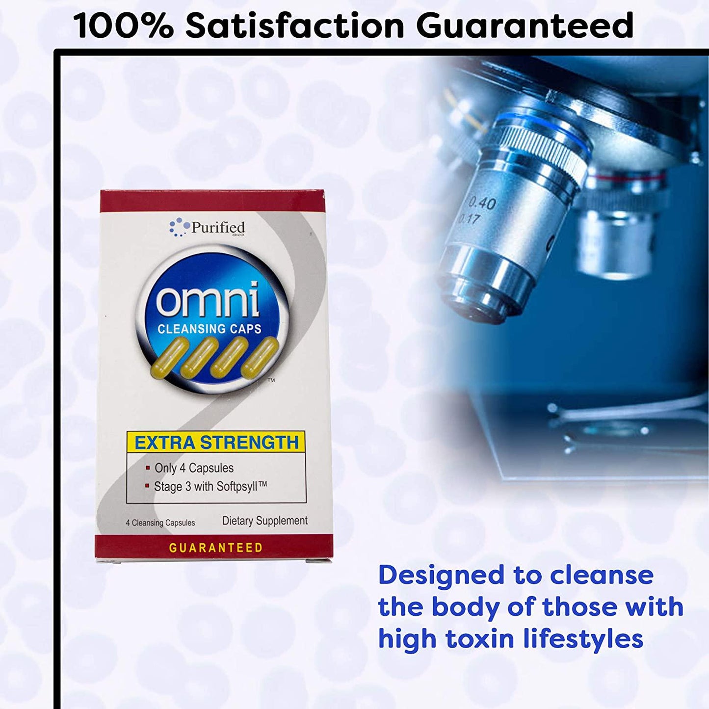 Omni Immediate Detox Extra Strength Cleansing-Potent Deep System Cleanser (4 Fast Caps) (1 Pack)