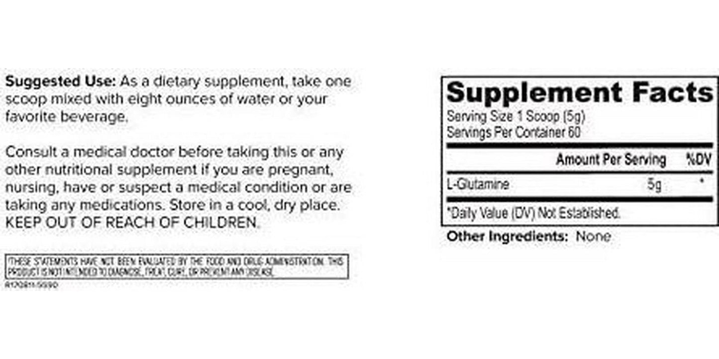 Onnit Glutamine | Boosts Aerobic Performance, Reaction Time and Gut Health | NSF Certified for Sport | 60 Servings (Unflavored)