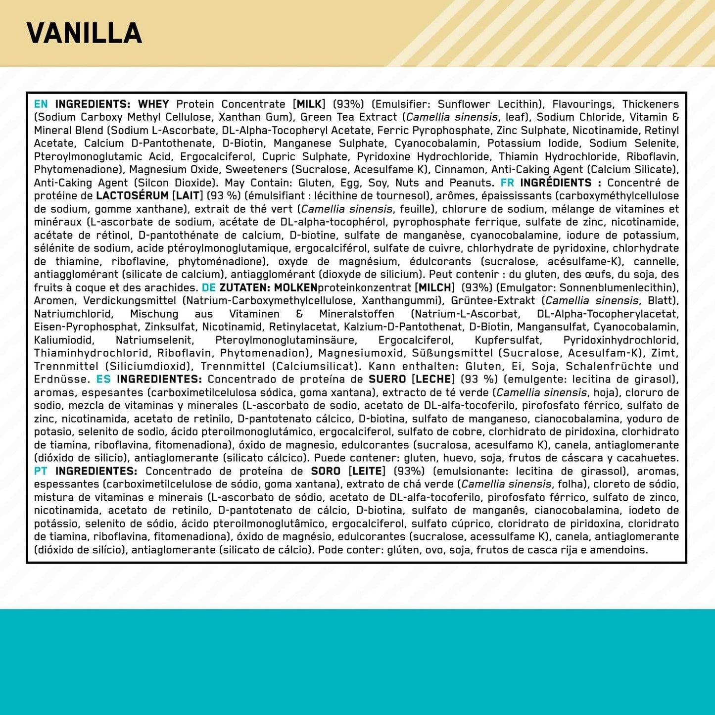 Optimum Nutrition Opti-Lean Diet Whey Protein Powder with CLA and L-Carnitine. Low Fat Protein Shake by ON - Vanilla, 30 Servings, 780g