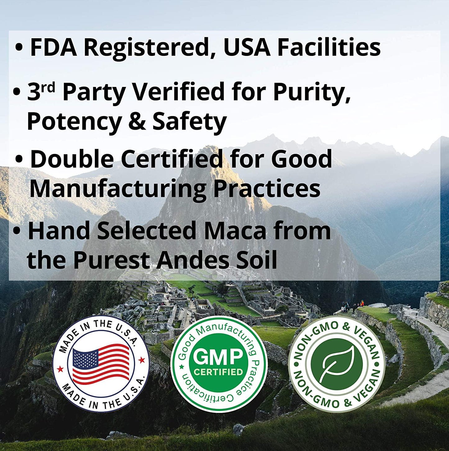 Organic Maca Root Powder Capsules – 1200mg – Powerful Natural Energy from Peru – Improve Passion Performance for Men and Women – Gelatinized for Fast Absorption – 120 Maca Pills – Vegan