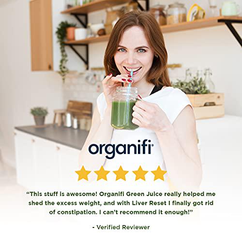 Organifi Green Juice Superfood Powder (30 Servings) and Liver Detox (30 Capsules) Weight Control, Detox Cleanse, Stress Relief, Digestive and Immunity Support - Gluten Free, Vegan, Whole Food