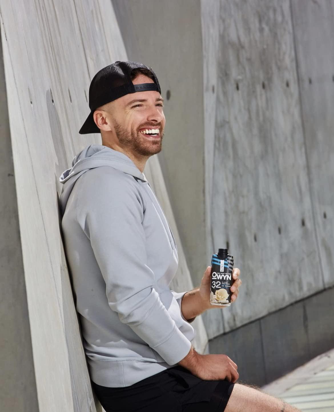 Owyn Pro Elite Vegan Plant-Based High Protein Shake, Vanilla, 24-Pack, 32g Plant Protein, Prebiotics, Superfoods Greens for Workout and Recovery, 0g Net Carbs, Zero Sugar, Keto (24 Pack)