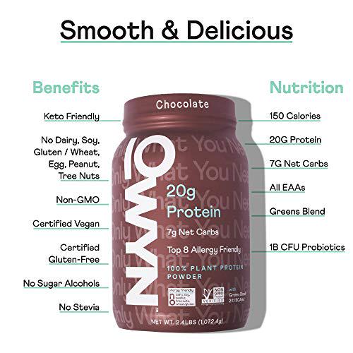 Owyn Vegan Protein Powder Trio Bundle, 3 x 2lb, Each with 20g Clean Plant Protein, Probiotics, Superfoods Greens, Dairy-Free, Gluten-Free, Soy-Free, Plant Based