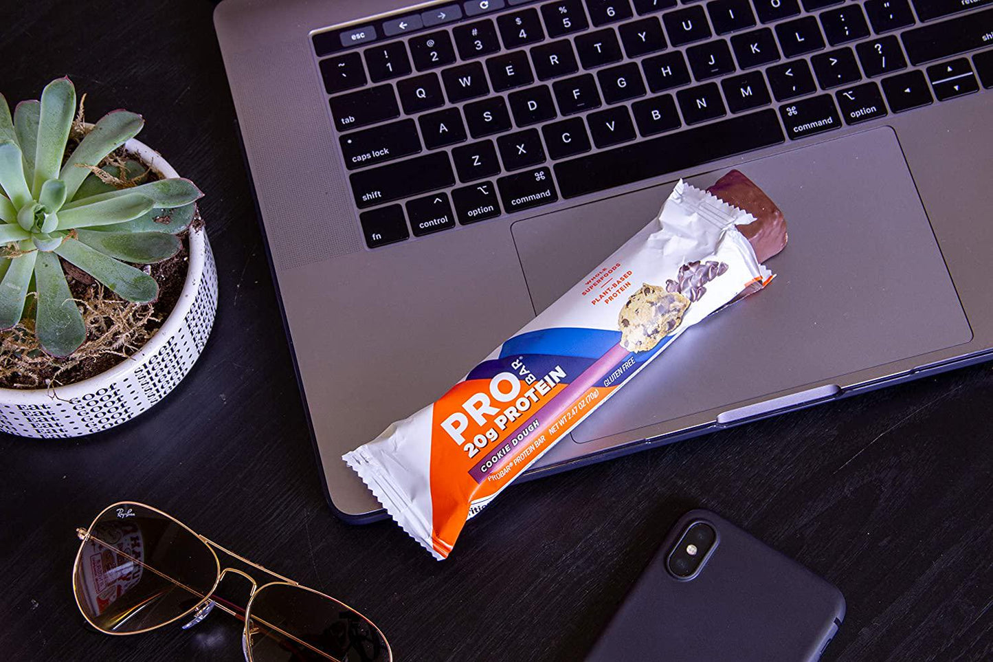 PROBAR - BASE 2.46 Oz Protein Bar, Cookie Dough, 12 Count - Gluten-Free, Plant-Based Whole Food Ingredients