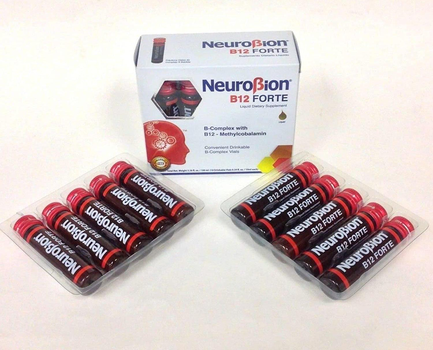 Pack Neurobion B12 Forte 2 Box 10 Vials x 10 ml + Homestuff Pill Pouches Clear Resealable