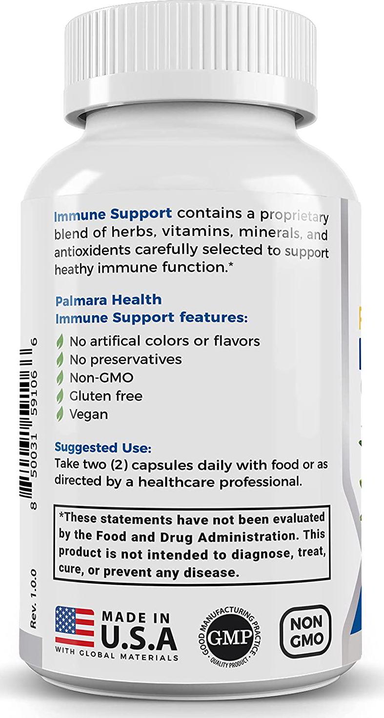 Palmara Health Premium Immune Support, 60 Capsules