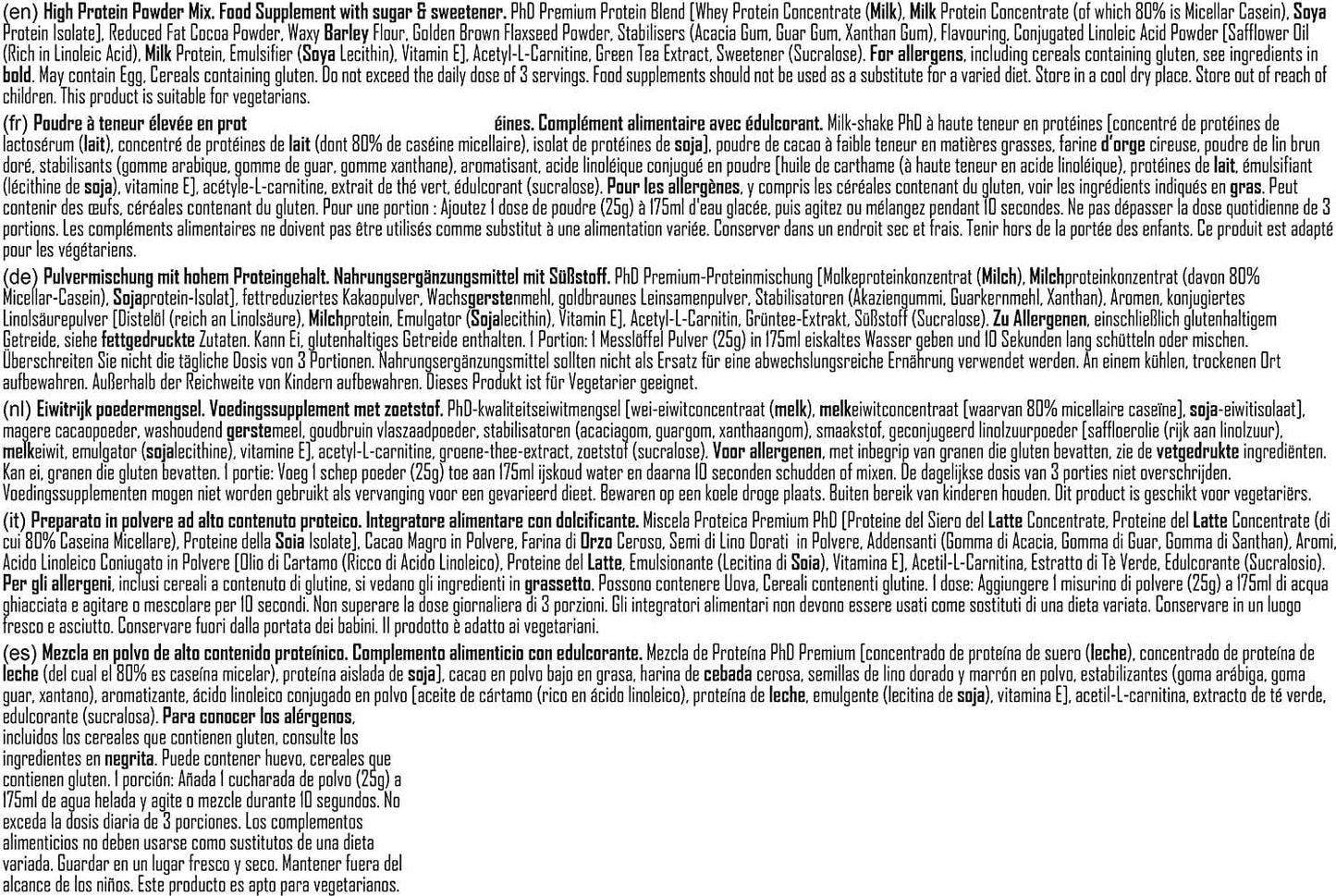 PhD Nutrition Diet Whey Protein Powder, 1 kg, Chocolate Mint