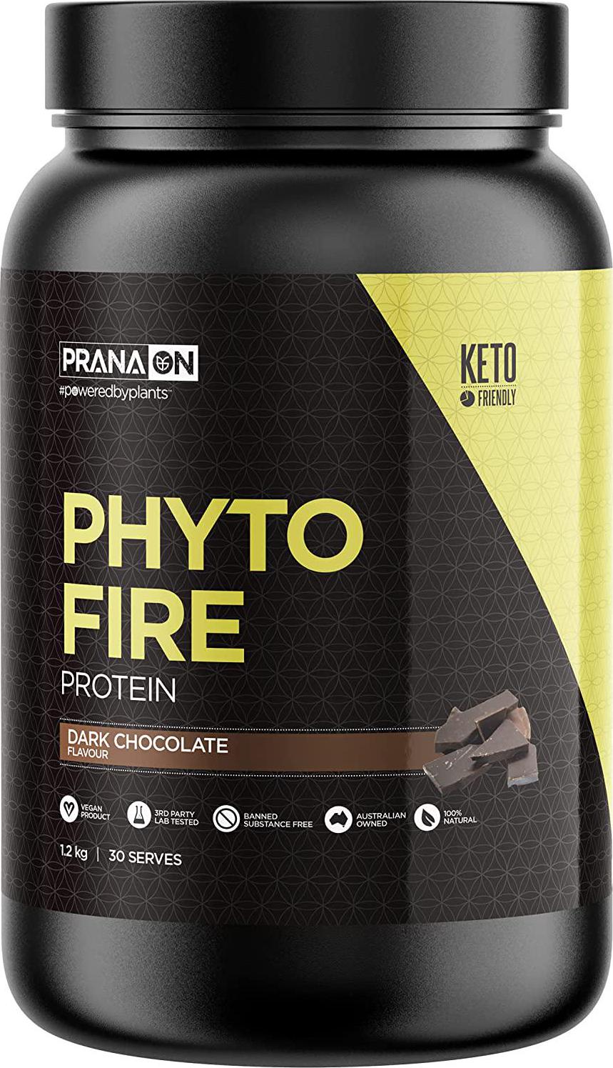 PranaOn Phyto Fire Protein - Dark Chocolate 1.2kg, Dark Chocolate 1.3 kilograms