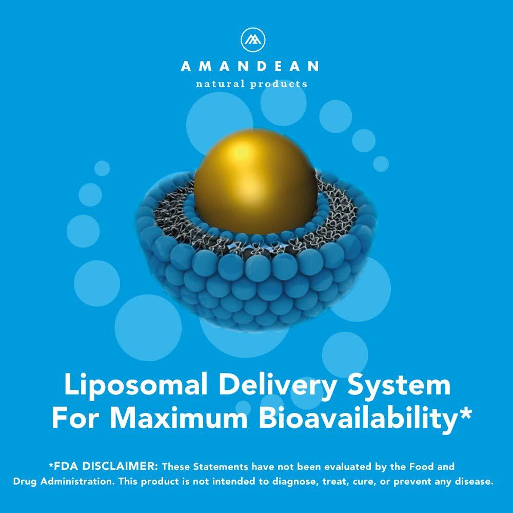 Premium Liposomal Glutathione Supplement | Liquid Reduced L Glutathione 500mg | Detox, Immune Support, Brain Function, Anti-Aging, Skin Lightening | Non-GMO Sunflower Lecithin | Soy-Free and Vegan