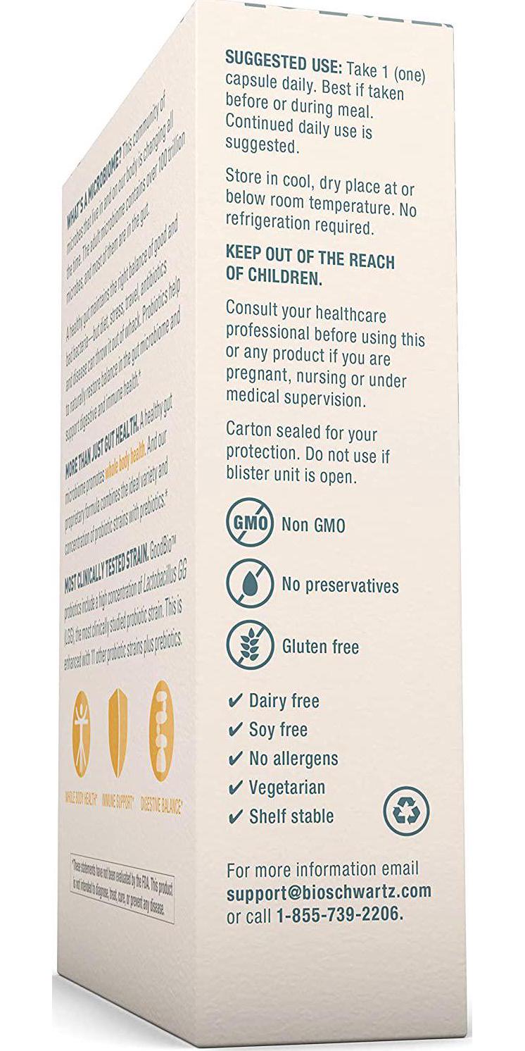 Premium Prebiotic and Probiotic Supplement- Adult Digestive and Immune Support - 50 Billion CFU - Promotes Healthy Gut Flora with Inulin- 12 Shelf Stable Strains- For Whole Body Health by GoodBio