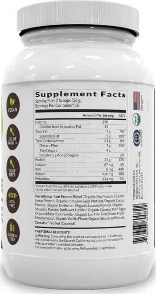 Protein Breakthrough - Plant-Based Protein Blend (from Pea, Hemp, Pumpkin Seed) - Chocolate Flavor (907g) - Vegan, Low-carb, Low-glycemic, Soy-Free, Gluten-Free
