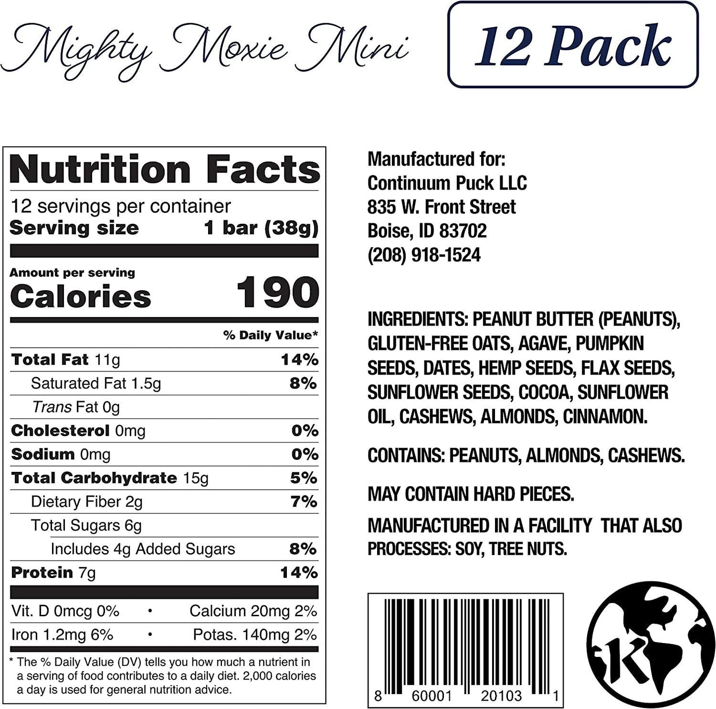 Protein Puck Value Bundle, Case of 12 Full Size Good Vibes + Case of 16 Mini Mighty Moxie - Plant-Based Bars, High Protein Snacks with Vegan Protein - Gluten-Free, Non-Dairy, Non-GMO Snack Bar