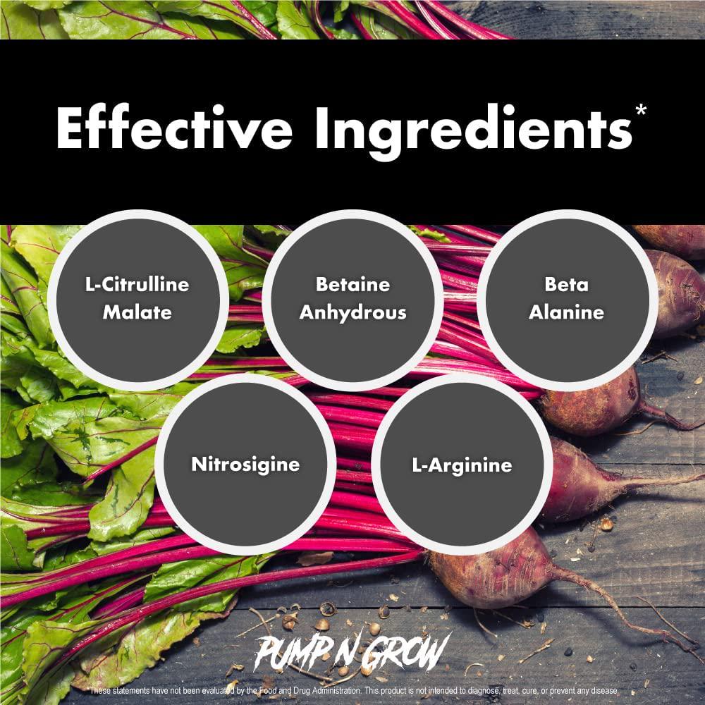 Pump-N-Grow Muscle Pump and Nitric Oxide Boosting Supplement by Anabolic Warfare * - Caffeine Free Pre Workout with L-Citrulline, L-Arginine, Beta-Alanine (Fruit Pump - 30 Servings)