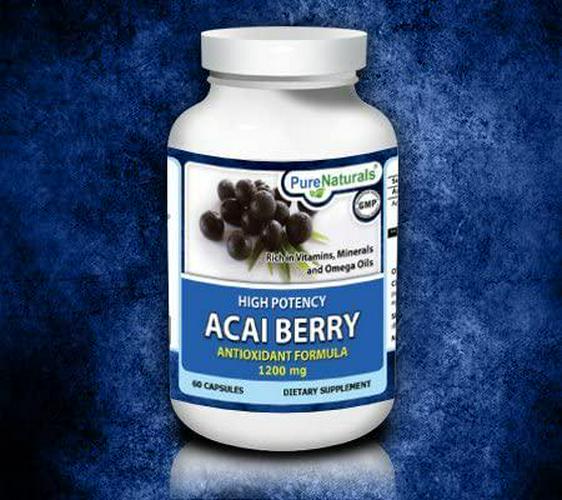 Pure Naturals Acai Berry Capsules, 1200 mg, 120 Count