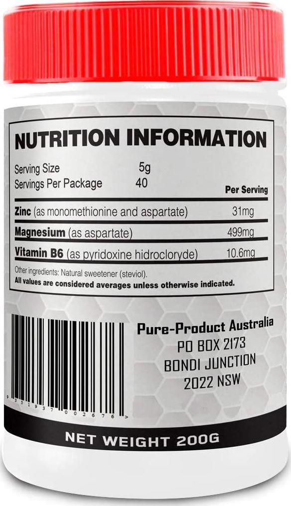 Pure Product Australia Z.M.A Powder, 200 grams.