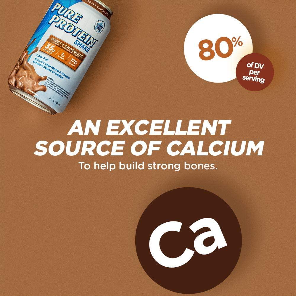 Pure Protein 35g Shake - Frosty Chocolate, 11 ounce, (Pack of 12)