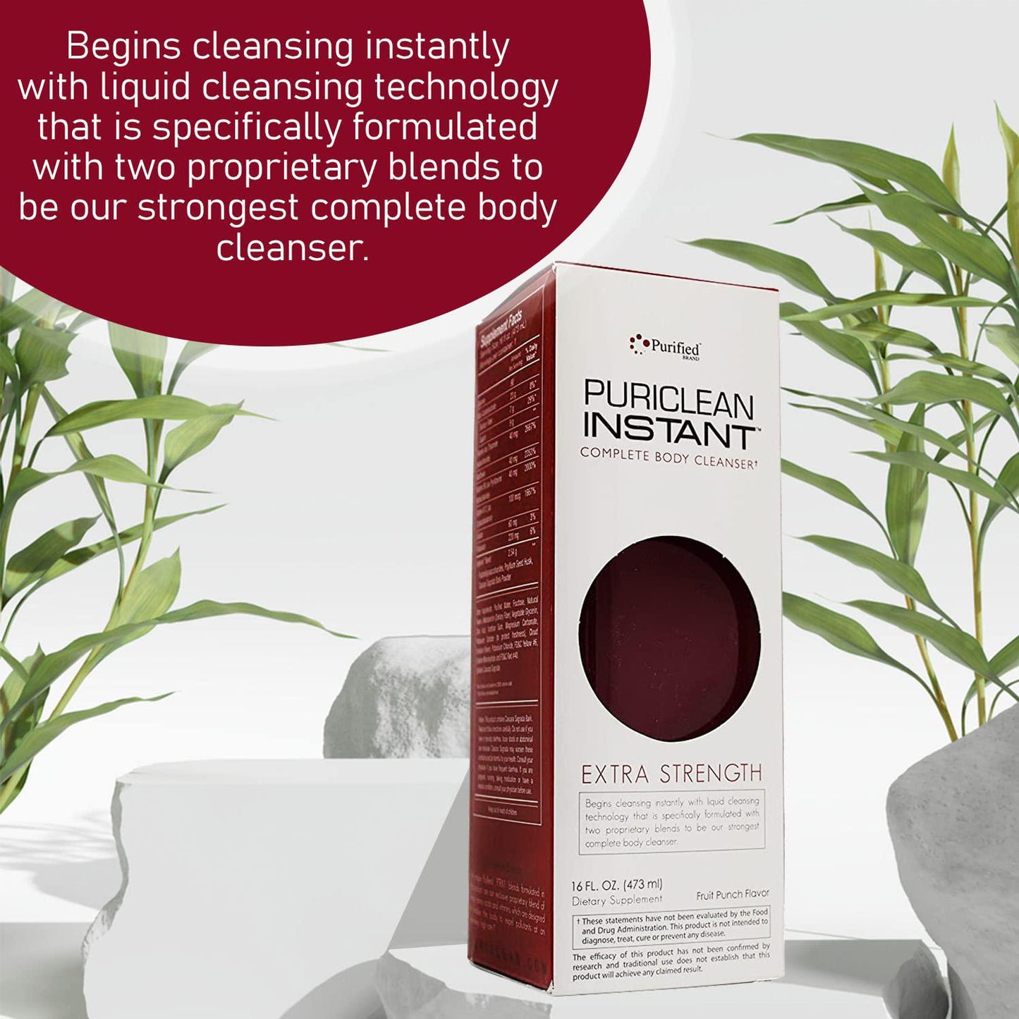 Puriclean Instant Acting 16oz - Extra Strength- Fast Natural cleansing- Fruit Punch (16oz)