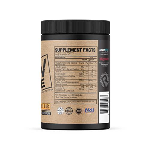 RAW Pre Workout, Increase Energy, Pump, Endurance (Peach Rings, 40 Servings)