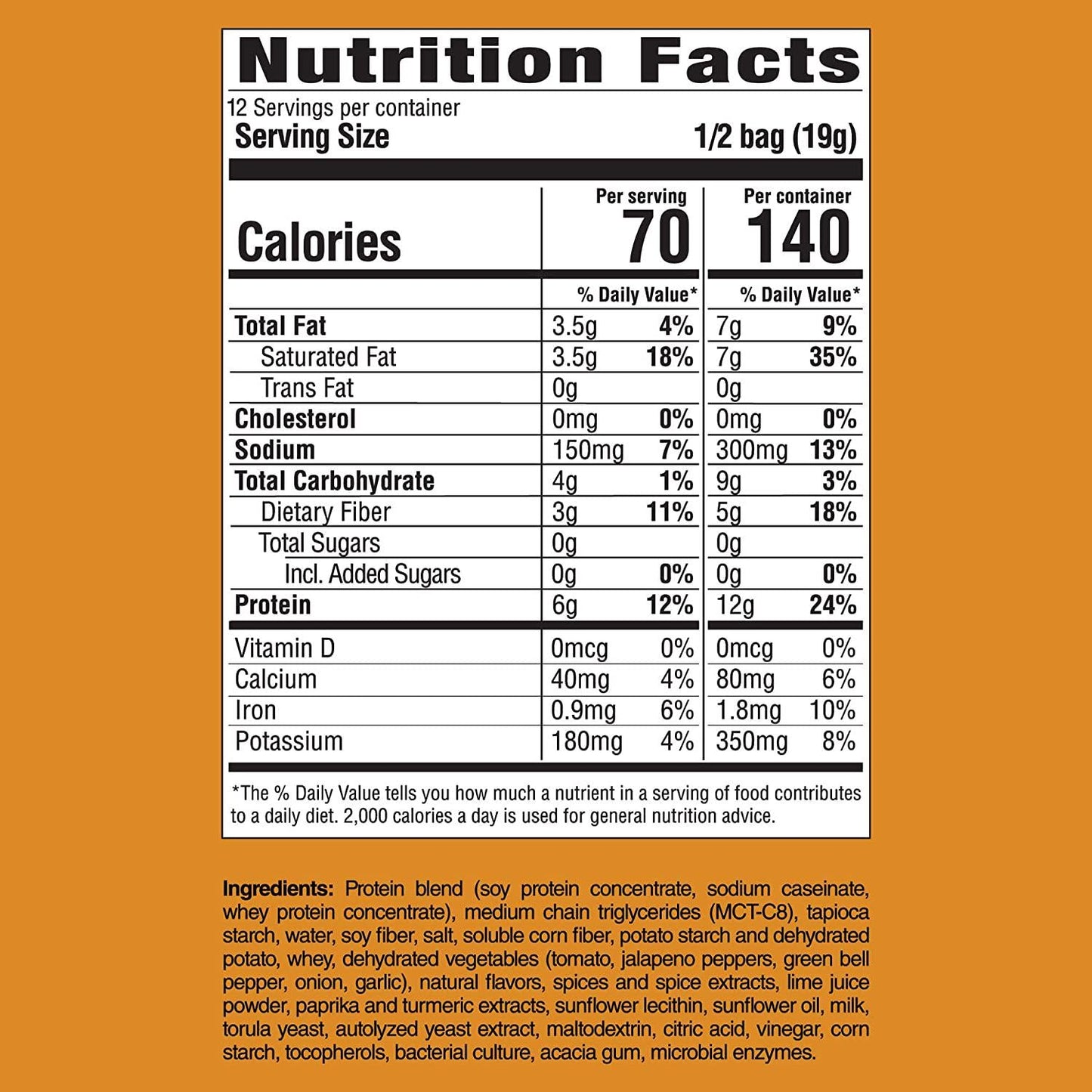 Real Ketones - Keto Protein Chips with MCT, Tortilla Style, Nacho Cheese flavor, 8 Pack, Low Carb Food, No Sugar Snack