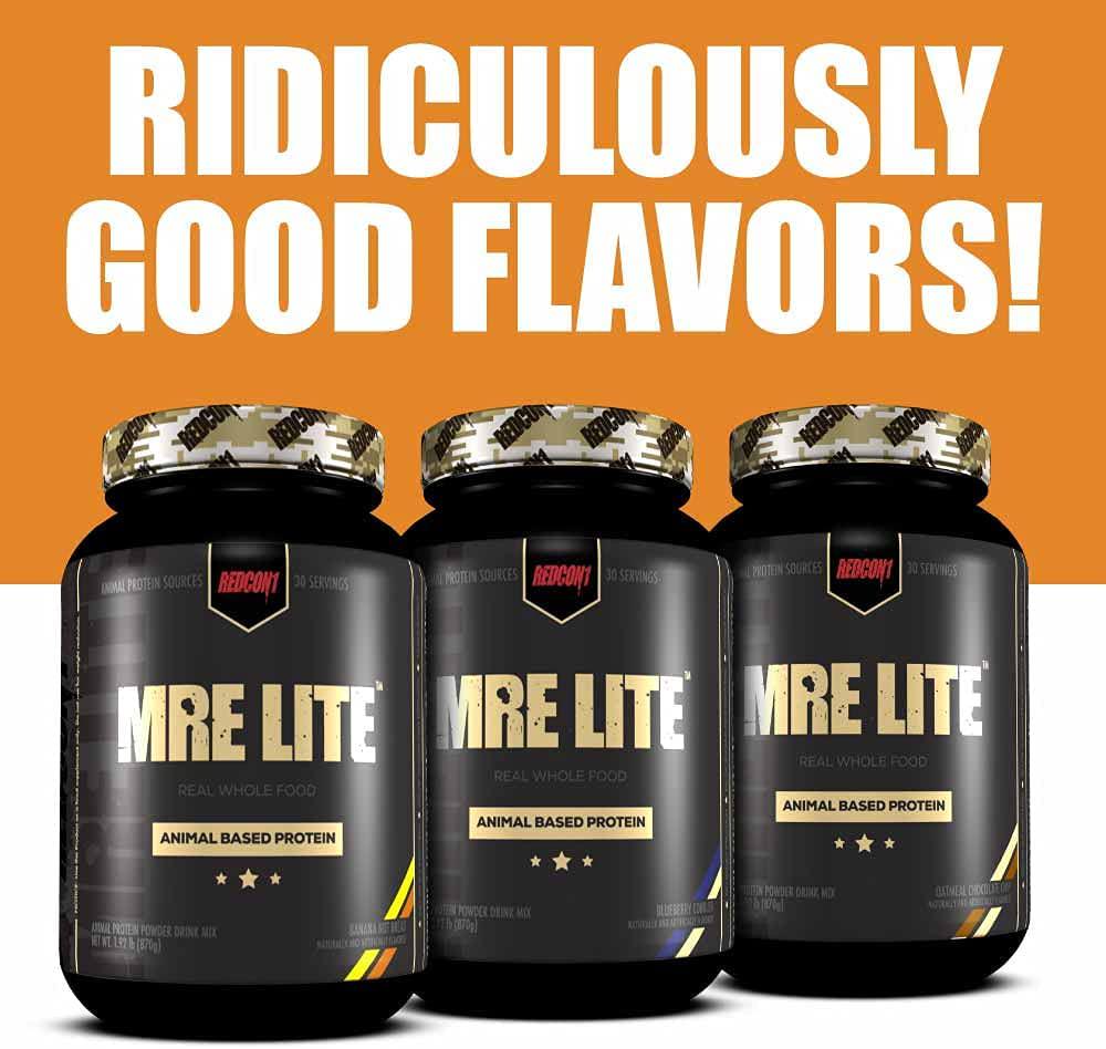Redcon1 MRE Lite (Banana Nut Bread) 30 Servings, Animal Based Protein, Contains No Whey, No bloating, Keto Friendly, 2G Sugar, 24G Protein Protein Meal Replacement (1.92 lbs)