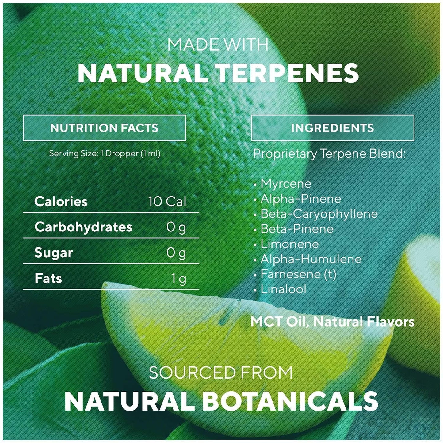 Rellies Natural Calm Mood Support Drops To Put Stress and Anxiety to Bed (30 Servings) Natural Terpenes