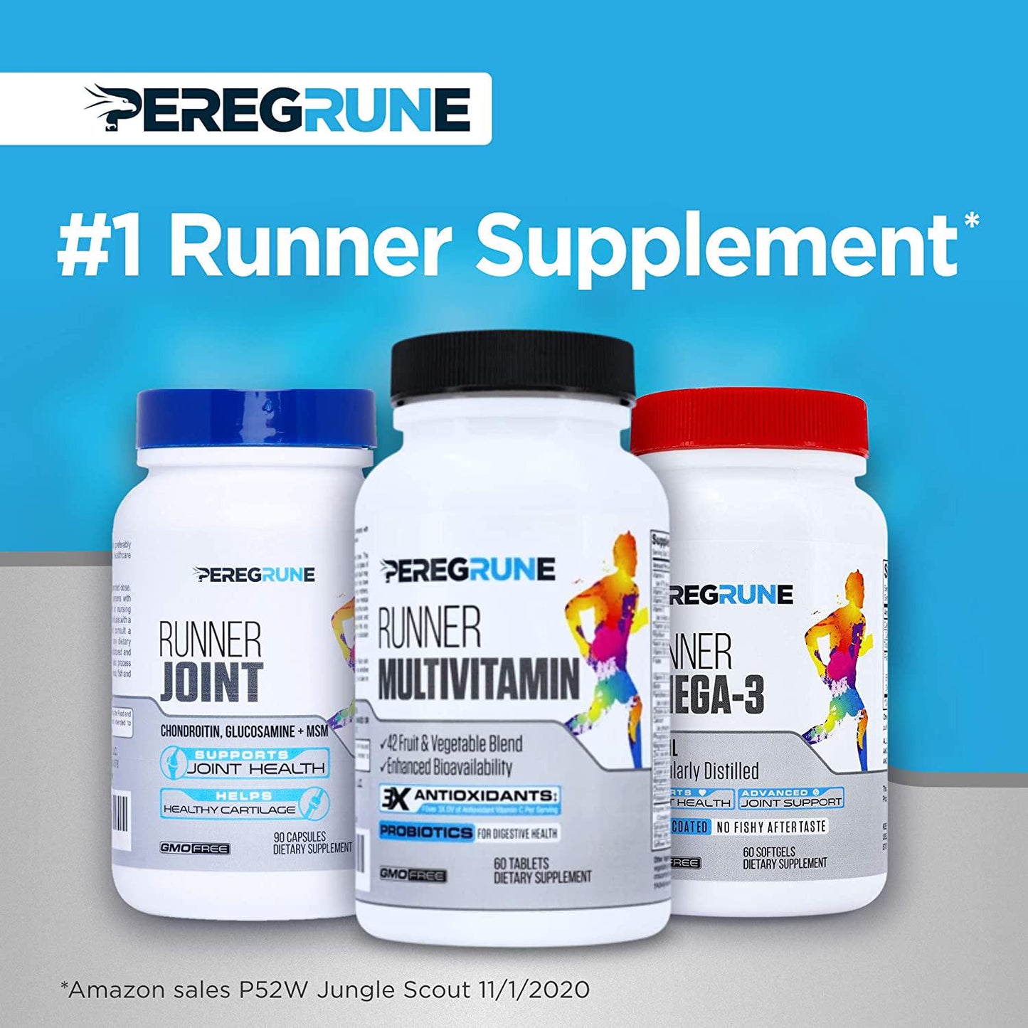 Runner Vitamin: Engineered Multivitamin for Runners | Antioxidants for Health and Recovery | Vitamin B Complex for Running Endurance, Energy, VO2 Max, | Probiotics and Whole Foods | Vegan