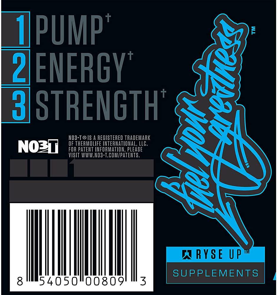 Ryse PRE Workout | Ryse Up Supplements | Fuel Your Greatness | Energy, Endurance, Focus, Next Level Pump, Citruline, Taurine, Arginine, CarnoSyn Beta Alanine, 20 Servings (Tiger's Blood)