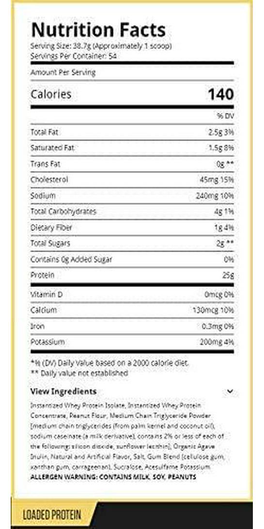 Ryse Peanut Butter Cup Loaded Protein Dietary Supplement, 1.8 kg