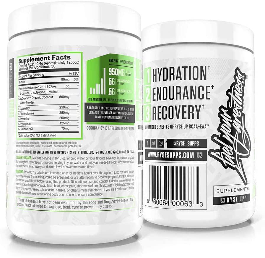 Ryse Tropical Snowcone BCAA + EAA Dietary Supplement, 30 Serve