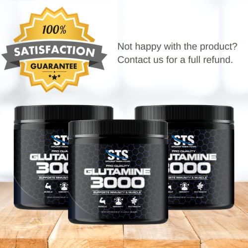 STS L-Glutamine 300 Grams 100% Pure, Amino Acid, Muscle Recovery and Gut Health - 60 Servings
