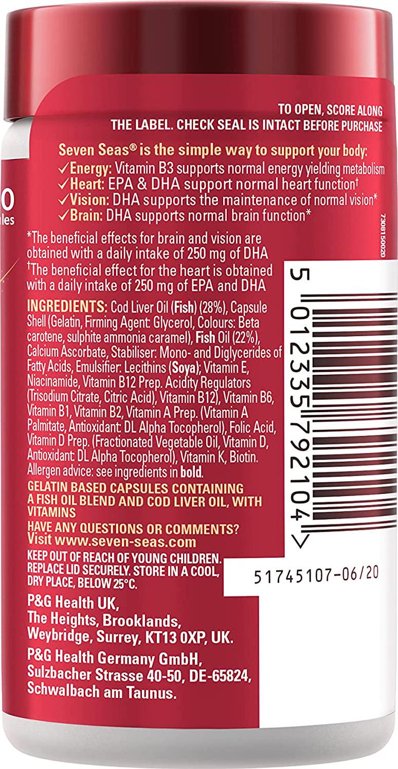 Seven Seas Cod Liver Oil and Multi Vitamins 90 Capsules